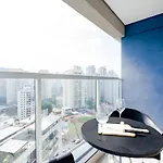 Studio em localização incrível, estacionamento, piscina e academia - Vila Olímpia